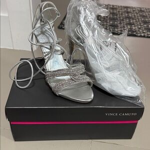 Vince Camuto Metallic Strappy Heels